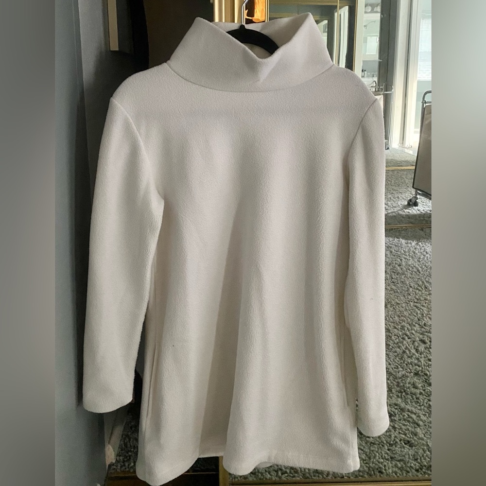 Dudley Stephens Fleece Turtleneck - Medium, Cream